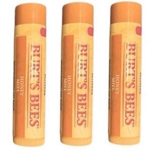 New 3 Burt’s Bees Honey Lip Balms